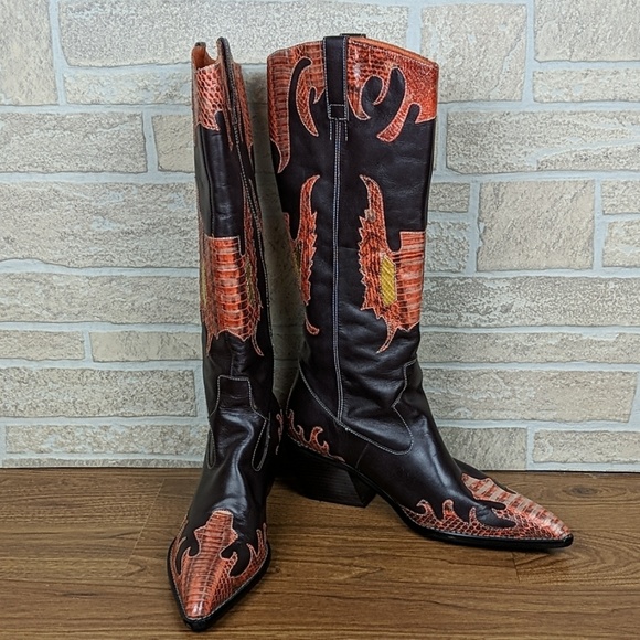 Martinez Valero Shoes - Martinez Valero Snakeskin Western Boots NWOB